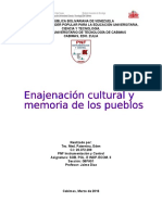 Enajenación Cultural y Memoria de Los Pueblos