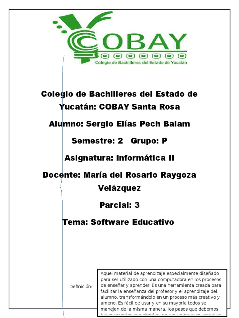 Cuadro Sinoptico De Software Educativo Pdf