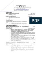 Teaching Resume