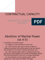 Contractual Capacity - Marriage in Community of Property