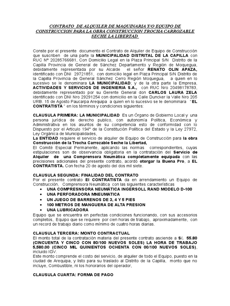 CONTRATO de alquiler de maquinaria.doc Gobierno local