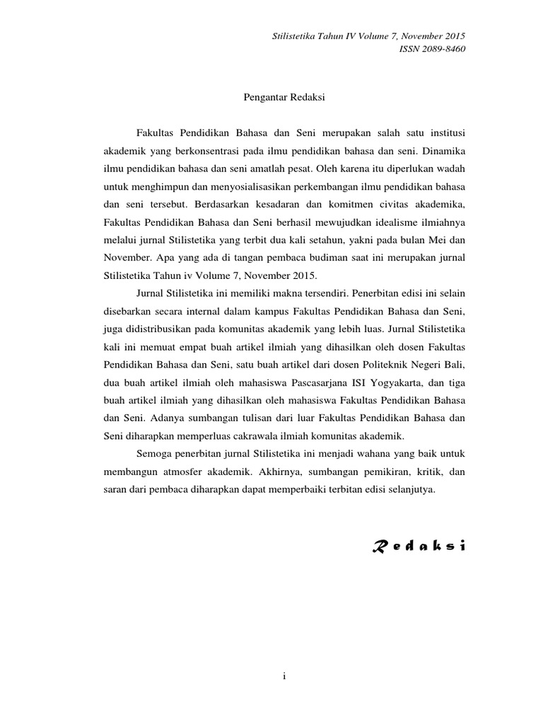 Stilistetika Tahun Iv Volume 7 November 2015