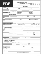 Personnel Action Form: More Than 30 Days Requires SVP Approval