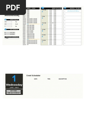 Daily Work Schedule