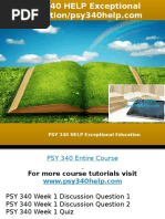 PSY 340 HELP Exceptional Education-psy340help.com