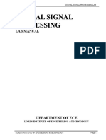 Digital Signal Processing Lab Manual