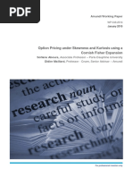 Option Pricing Under Skewness and Kurtosis Using A Cornish Fisher Expansion