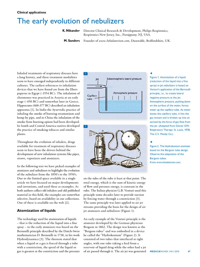 Evolution of Nebulizers: A Historical Overview | PDF | Gases | Soft Matter