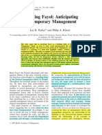 Revisiting Fayol: Anticipating Contemporary Management: Lee D. Parker and Philip A. Ritson