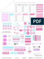 TN Fuzzy Pink Planner Stickers - VintageGlamStudio PDF