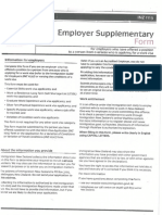 Employment Supplimentry Form
