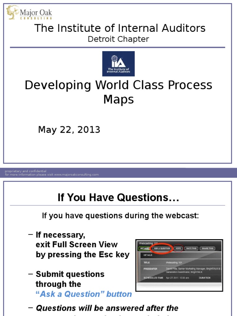 World Class Process Mapping Guide | PDF | Business Process | Chief ...