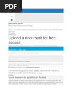 Upload A Document For Free Access.: More Reasons To Publish On Scribd