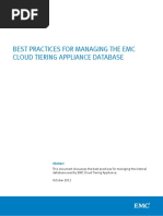 Best Practices For Managing The Emc Cloud Tiering Appliance Database