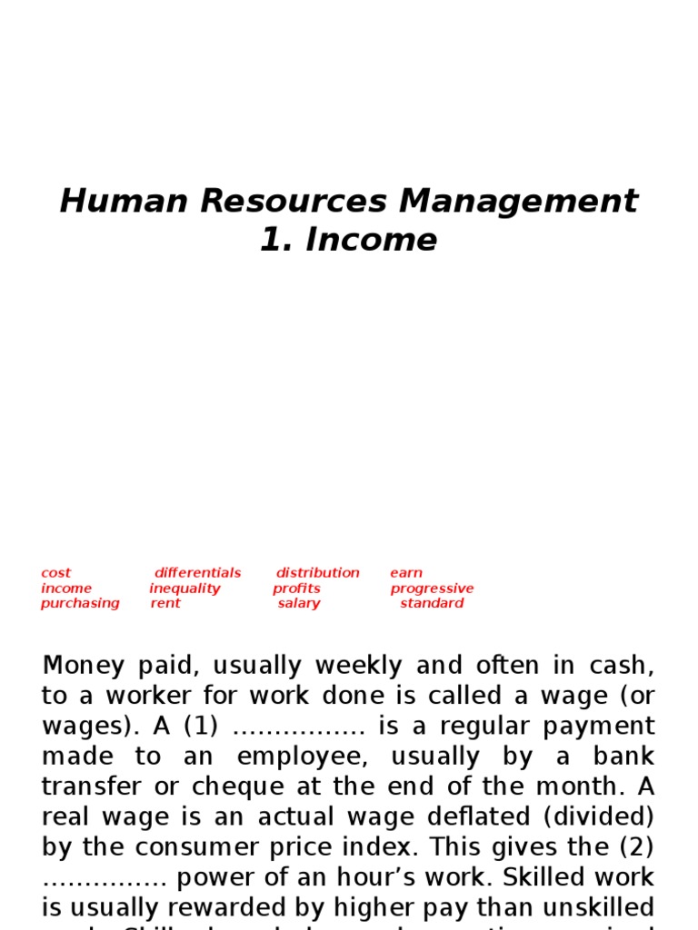 Curs 6 - Income and Pay (Mackenzie) | PDF | Wage | Salary