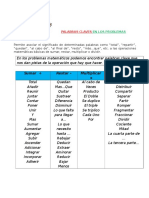 Palabras Claves en Los Problemas