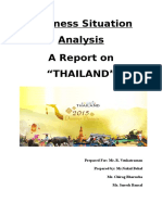 Business Situation Analysis A Report On "Thailand"