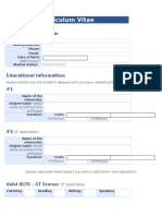 Gic CV Format