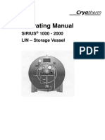 Operating Manual SIRIUS 1000-2000 LIN Storage Vessel Art. No 78211329 Da...