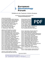 Guideline For The Treatment of Actinic Keratosis 2015