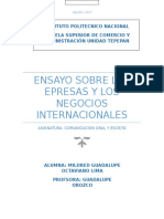 Ensayo Sobre Las Epresas y Los Negocios Internacionales