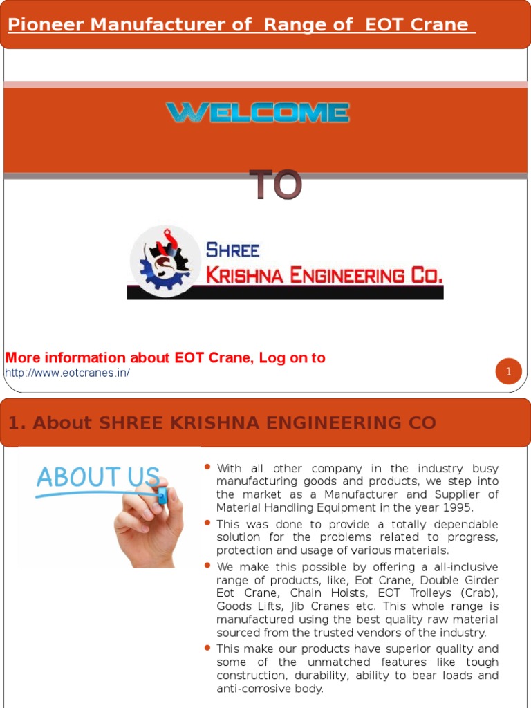 EOT Crane Manufacturer and Supplier | PDF | Crane (Machine) | Industries