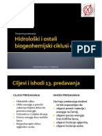 Hidrološki I Ostali Biogeohemijski Ciklusi U Prirodi PDF