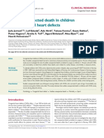 Sudden Unexpected Death in Children With Congenital Heart Defects