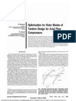 Optimization For Rotor Blades of Tandem Design For Axial Flow Compressors