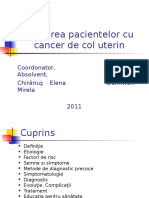 209087609 Ingrijirea Pacientului Cu Cancer de Col Uterin Ppt