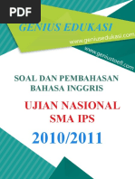 Download Soal Dan Pembahasan UN Bahasa Inggris SMA IPS 2010-2011 by Genius Edukasi SN314960999 doc pdf