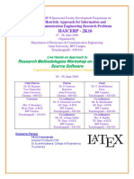 Haicerp - 2K16: Research Methodologies Workshop On Latex Open Source Software