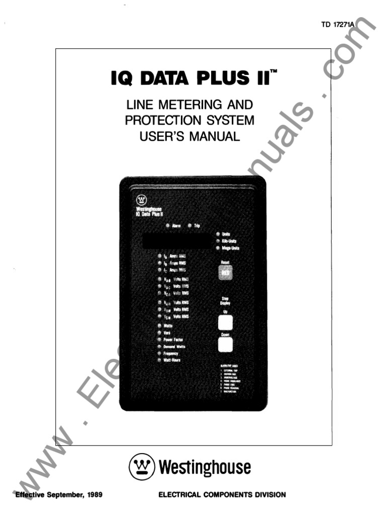 Manual Iq Dataplus II | PDF | Fuse (Electrical) | Transformer