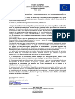 Comunicado Oficial Sobre La Segunda Elección Presidencial - MOE UE Perú 2016