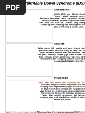 Ibs Pengertian Irritable Bowel Syndrome Medicinenet Pdf