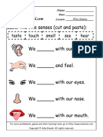 life science worksheets your body the five senses pdf