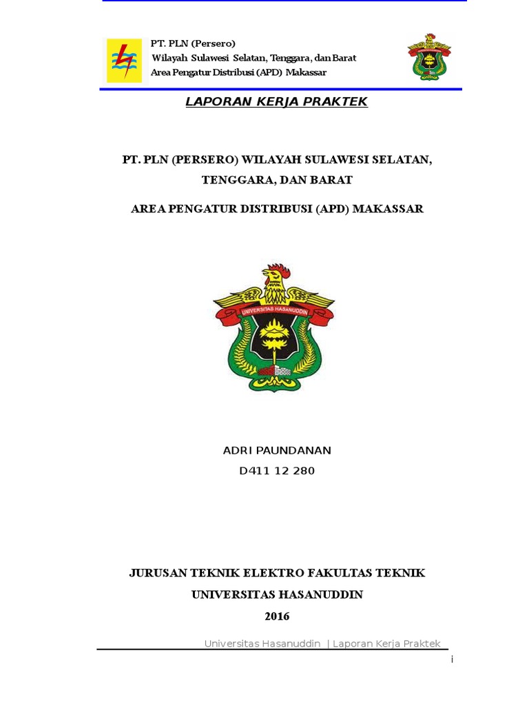 Contoh Laporan Kerja Praktek Teknik Elektro Di Pln