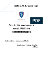 Dotările Necesare Unei Săli de Kinetoterapie: Universitatea Al. I. Cuza Iaşi