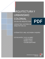 D - Arquitectura y Urbanismo Colonial