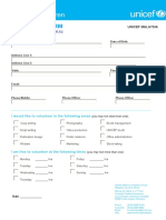 UNICEF Malaysia Volunteer Form