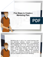 Five Steps to Create a Marketing Plan