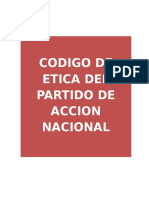 Codigo de Etica Del Partido de Accion Nacional