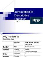 Introduction To Descriptive Statistics