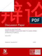 Political Risk Factors for Chinese Firms in Africa