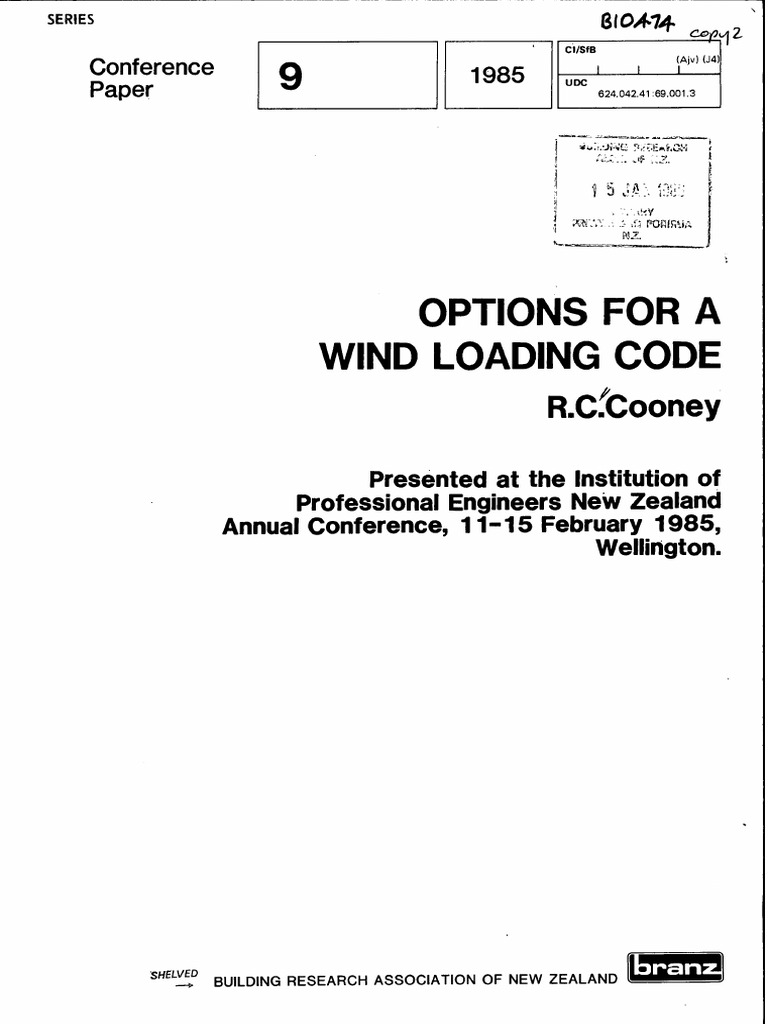 Options For A WInd Loading Code | PDF | Australia | New Zealand