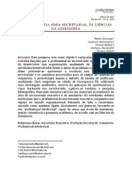 A evolução da área secretarial às Ciências da Assessoria