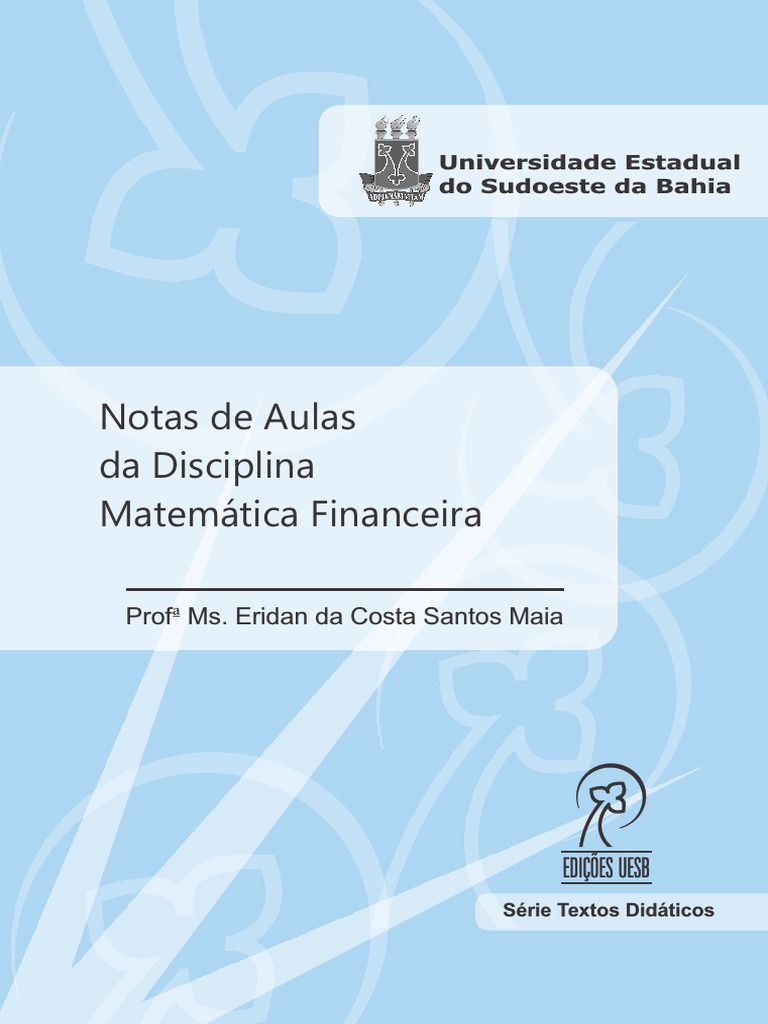 Notas de Aulas em Matemática Financeira | PDF | Desconto | Juros