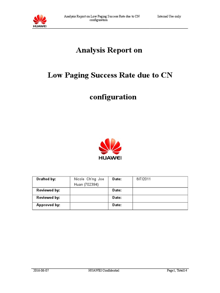 Low Paging Success Rate Analysis Report PDF Areas Of Computer