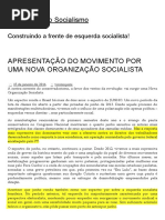 Apresentação Do Movimento Por Uma Nova Organização Socialista _ Movimento Ao Socialismo - Ok