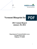 VT Blueprint For Health Annual Report 2013